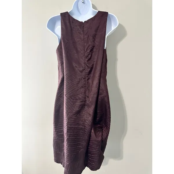 Ali Ro Women Dress Size 6 Plum‎ Textured Sheath Sleeveless Knee Length - Image 5
