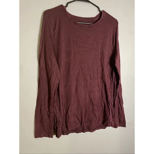 A New Day Purple Scoop Neck Long Sleeve T-shirt Size XL - Image 2