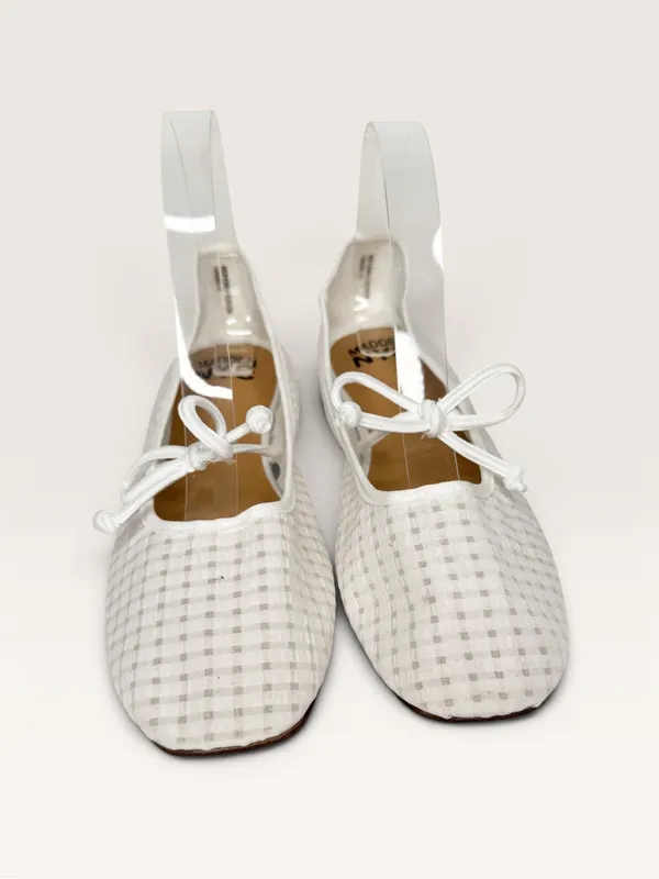 Madden NYC White Fabric Mary Janes Size 6 - Image 2