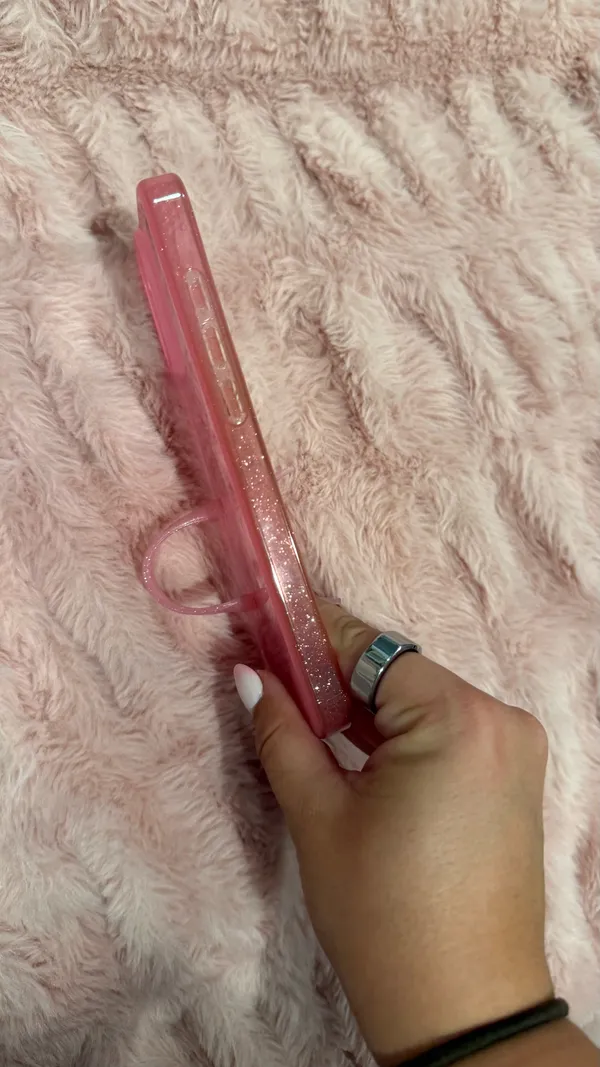 Pink Sparkle Loopy Phone Case - Image 3