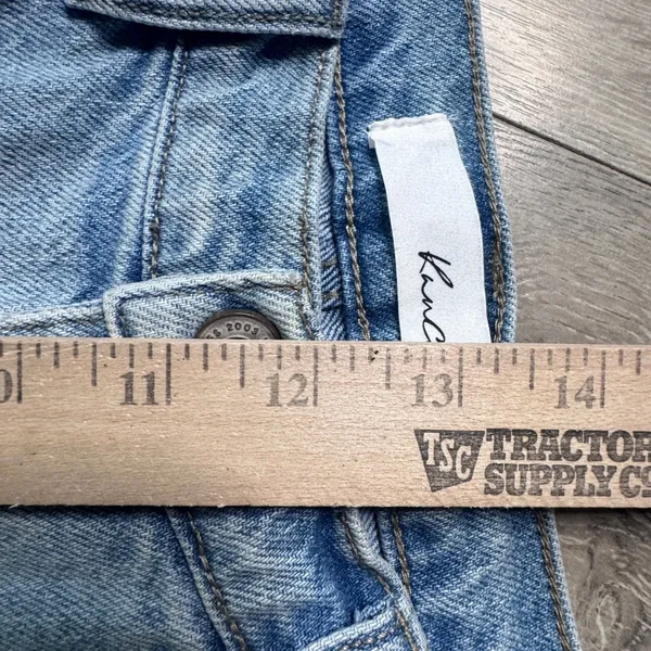Kancan‎ High Rise Wide Leg Jeans Light Wash Frayed Hem KC7847M Womens 11/29 - Image 9