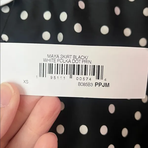 NWT The Drop Womens Black White Polka Dot Midi Skirt Size XS = - Image 5