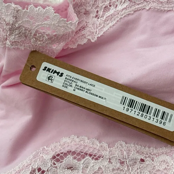 Skims Fits Everybody Lace Bandeau Cherry Blossom Multi Size Medium - Image 8