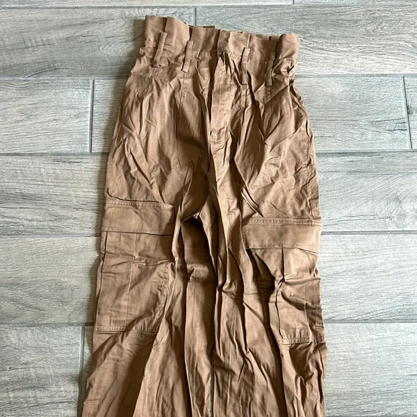 Collusion paper bag waist pants Brown Size 6 - Image 2