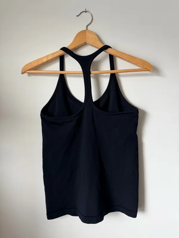 Athleta Black Ribbed Racerback Tank Top - Image 4