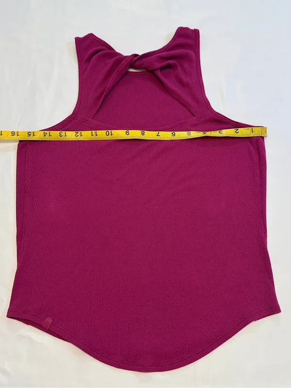 Lululemon Modal Silk Twist-Back Yoga Tank Top – Magenta Purple – 6 - Image 9