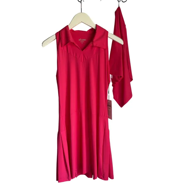 NWT SwingDish Golf Dress Set Small Pink Tennis Pickleball Shorts - Image 12