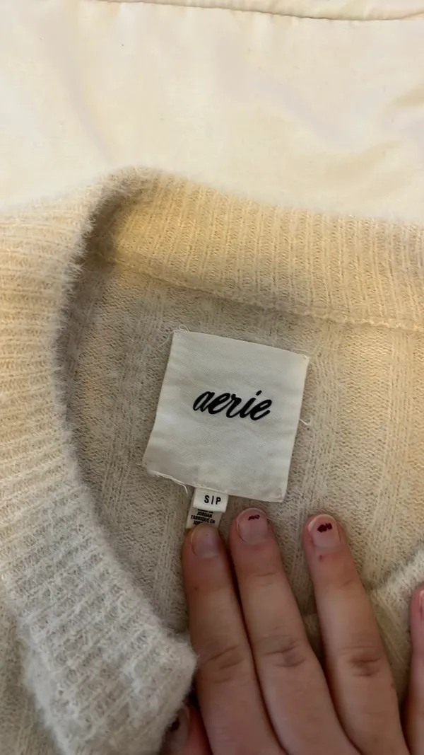 Aerie buttercream crew sweater - Image 4