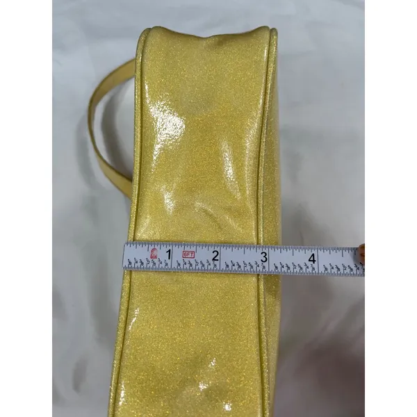 Luv Betsey by Betsey Johnson SKU 7885 Yellow Gold Glittery Shoulder Bag With Ch - Image 15