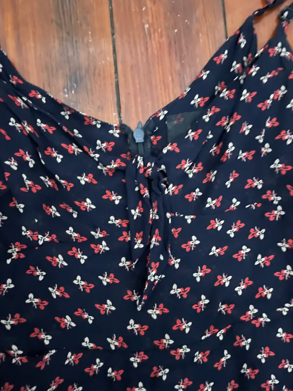 Reformation Long Dress Tie Front - Image 3