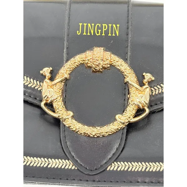 Black Crossbody Bag Gold Chain Star Guitar Strap‎ Jingpin Mini Shoulder Handbag - Image 6