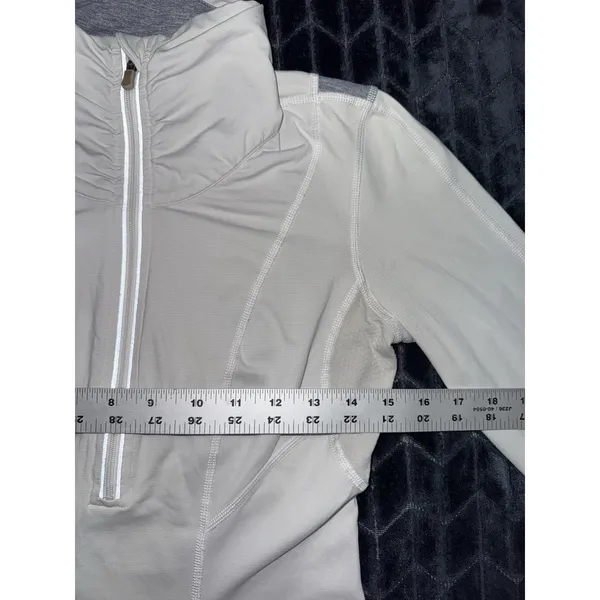 Lululemon Women's Define Pullover Jacket White 1/2 Zip Thumbhole Luon Sz 6 - Image 8