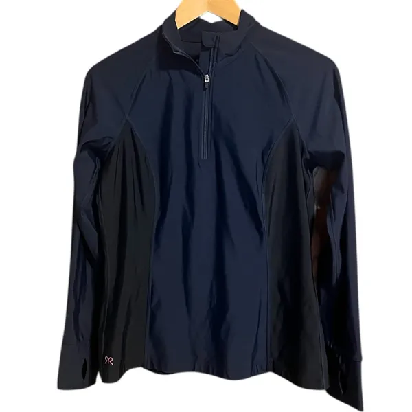 Ruby Ribbon Starlight Quarter‎ Zip Sport Top Midnight/Black Size Small - Image 2