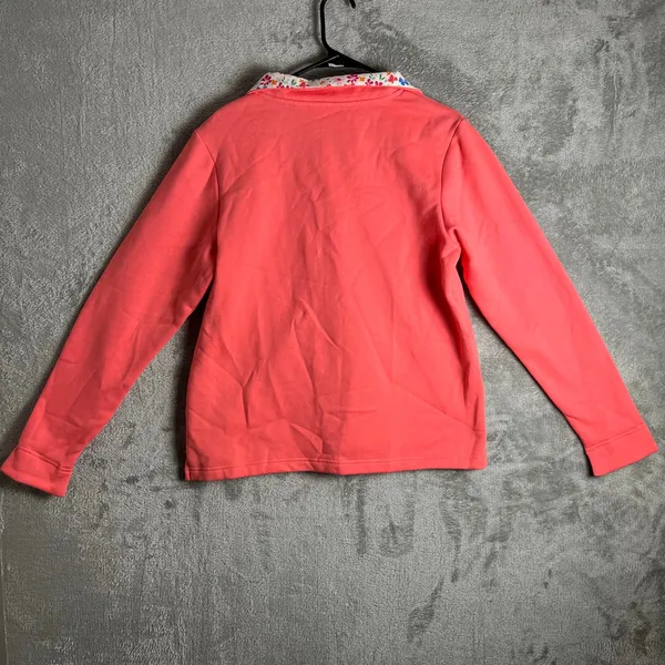 Lighthouse Women’s Coral‎ Long Sleeve Button Snap Pullover Size 6 New Pink - Image 5