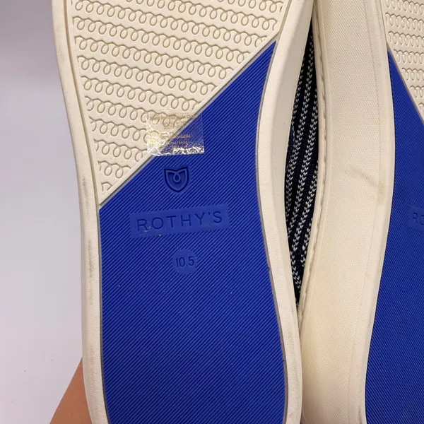 Rothys The Sneaker Navy Stripe Slip On Knit Shoes Womens‎ 10.5 Washable NEW - Image 7