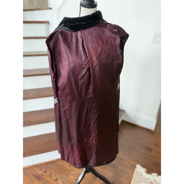 Vintage Black Faux Fur Mid Length Overcoat Mob Wife Glam Winter - Image 7