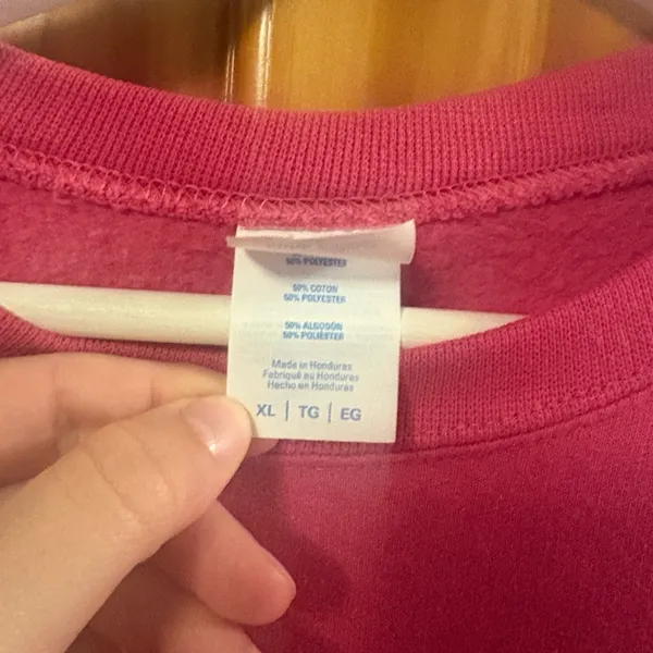 The Hamptons Tennis Pink Fleece Vintage Style Oversized Crewneck Sweatshirt XL - Image 6