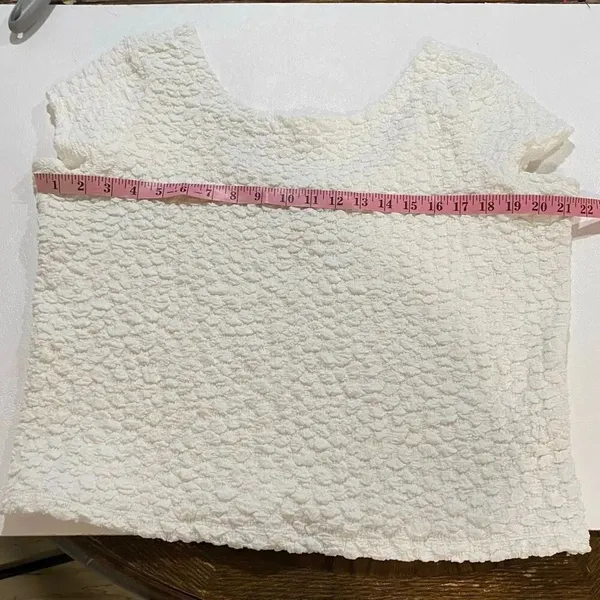 Maeve Anthropologie Textured Bubble Knit Crop Top XL Boho Cottagecore - Image 5