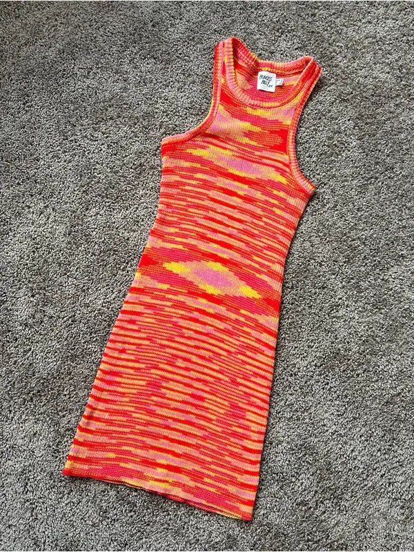 Princess Polly Multicolor Pink Orange Yellow Knit Mini Dress - Image 2