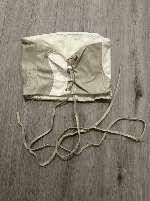 Boutique Pretty Garbage Leather Crop Top - Image 2