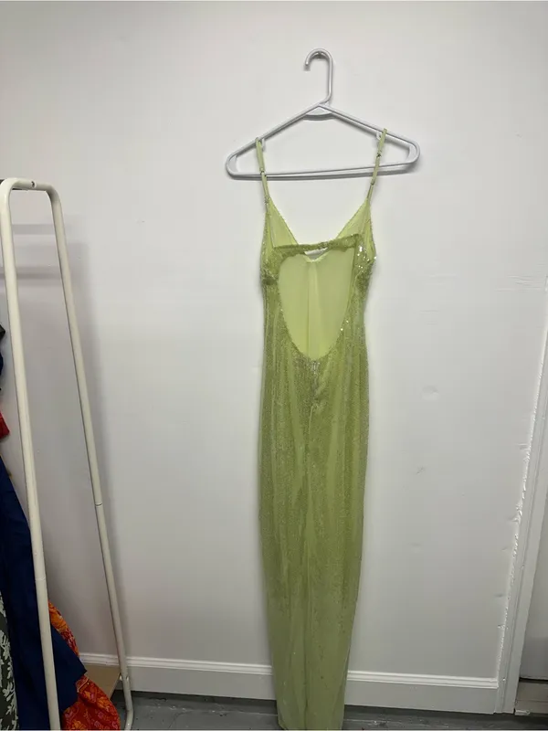 Oh Polly Marlena Sequin Maxi Dress - Light Green - Image 10