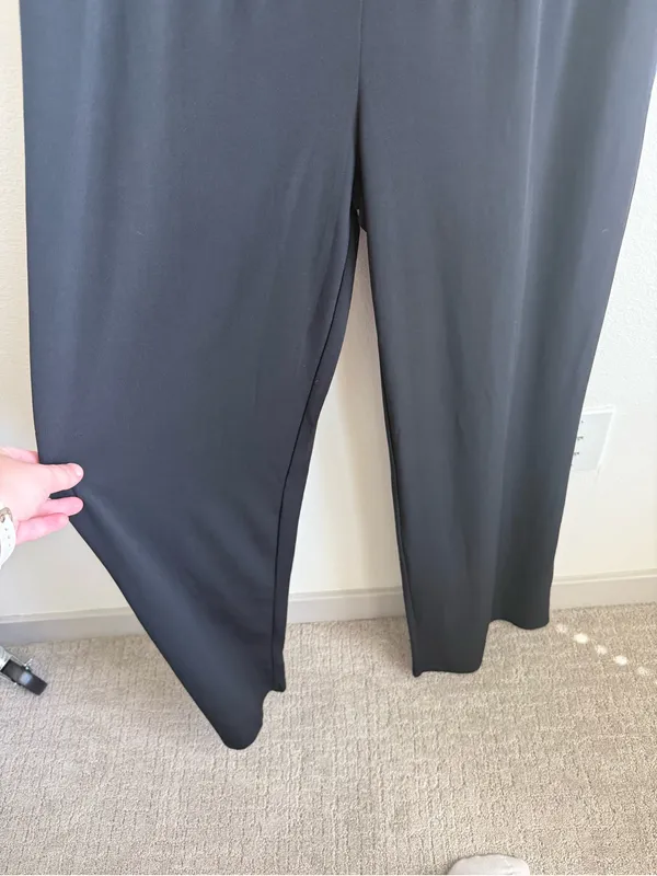 Carmen Marc Valvo Black Strapless Wide Leg Jumpsuit Cover Up Medium - Image 8