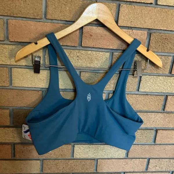 NWT Free People Movement Never Better Square Neck Sports Bra Misty Blue Size L - Image 7