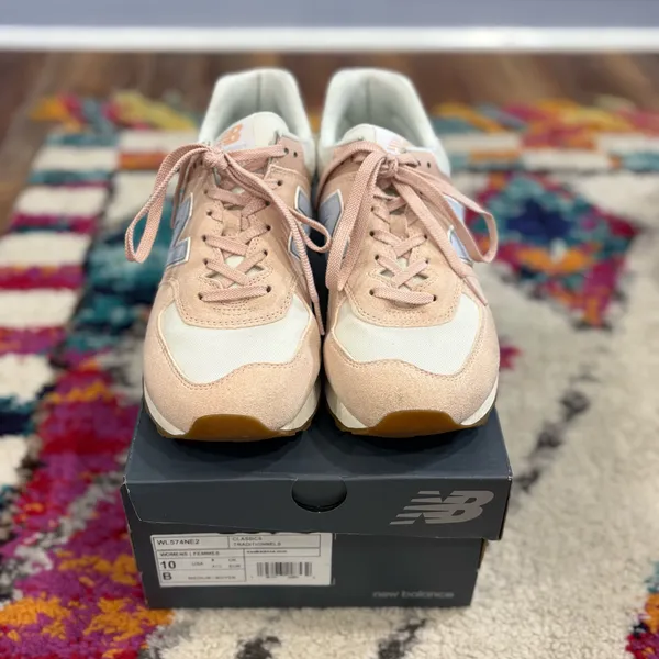 New Balance 574 Women’s Tencel Rose Water Sea Salt Sneaker - Image 3