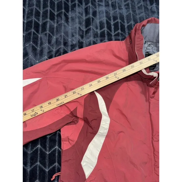 The North Face Women's Jacket Windbreaker Waterproof Lined Pink Hyvent Sz Large - Image 11