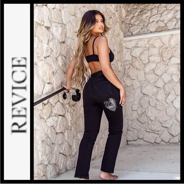 Revice Hourglass Fit Love Noir Black Size 24 90s Straight Leg Mom‎ Jeans NEW - Image 3