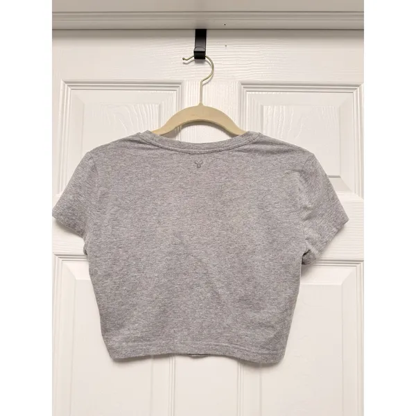 Tna Aritzia Homestretch Cropped T-Shirt Heather‎ Grey Crew Neck Small - Image 2