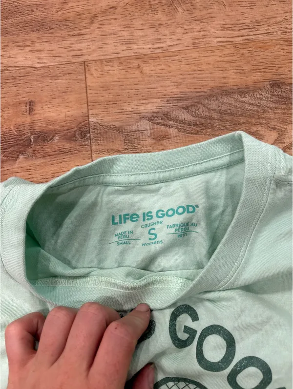 Life is good lime green graphic tee - Image 4