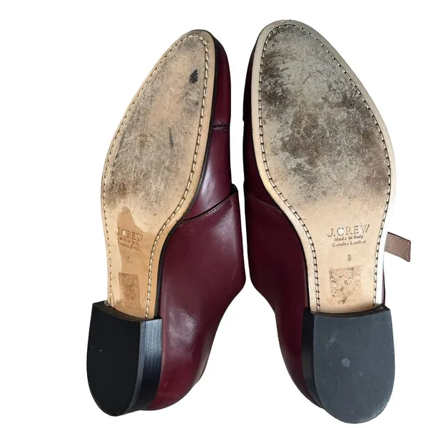 J.Crew Collection Womens Double Monk Strap Shoes Burgundy Leather Cap Toe 8‎ - Image 6