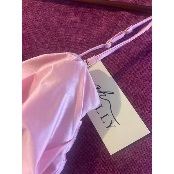 OH POLLY Yesenia Corset Ruched Dress in Ballet Pink Mini NEW NWT Size US 0 XS - Image 5