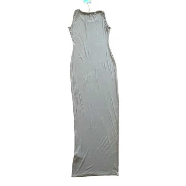 Missguided‎ square neck blue gray maxi dress size 6 NWT - Image 2