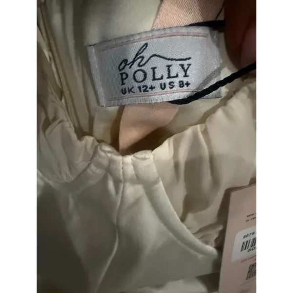 Oh Polly Lisbeth Cross-Neck A-Line Mini Dress in Ivory Sz 8 Plus Cup NWT‎ - Image 10
