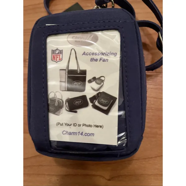 NY Giants NFL Mini Purse Plus Pouch Touch Phone ID Wallet 4" x 4" x 2" - Image 10