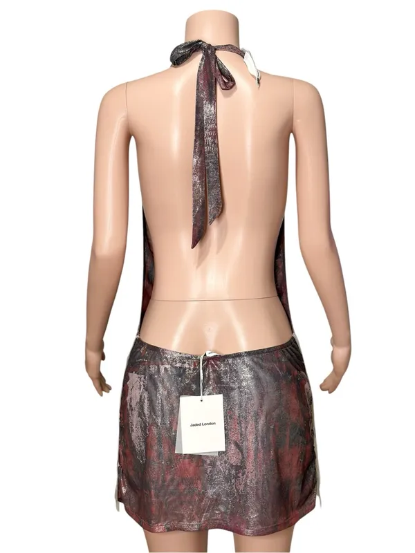 JADED LONDON Cosima Halter Draped Dress, Saphira, 10 (US) - Image 6