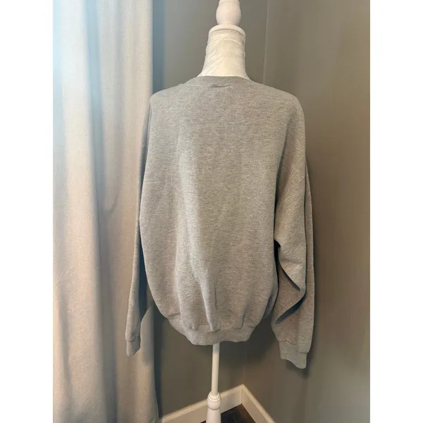 RARE Vintage Disney Store Big Print Mickey Mouse Crewneck Gray Xtra Large - Image 5