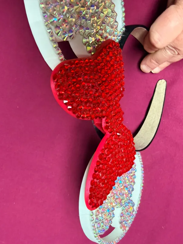 Disney's Crystal Red Bow with Iridescent Minnie Mouse Ears Headband - Image 11