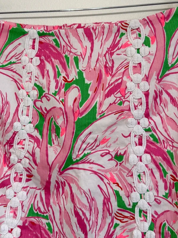 Lilly Pulitzer Marigold Pink Flamingo Colony Skort Women’s size 6 - Image 5