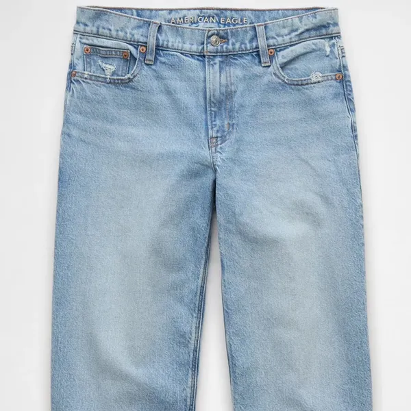 American Eagle Baggy Jean 6 Short Vintage Light Wash - Image 2