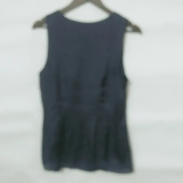 Banana Republic 8 V-Neck Satin Sleeveless Top in Deep Eggplant - Image 3
