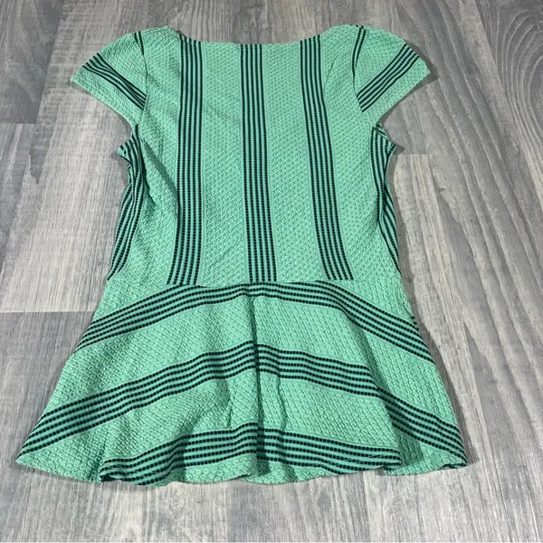 Postmark Anthropologie Green Striped Short Sleeve Dress; small Women’s - Image 7