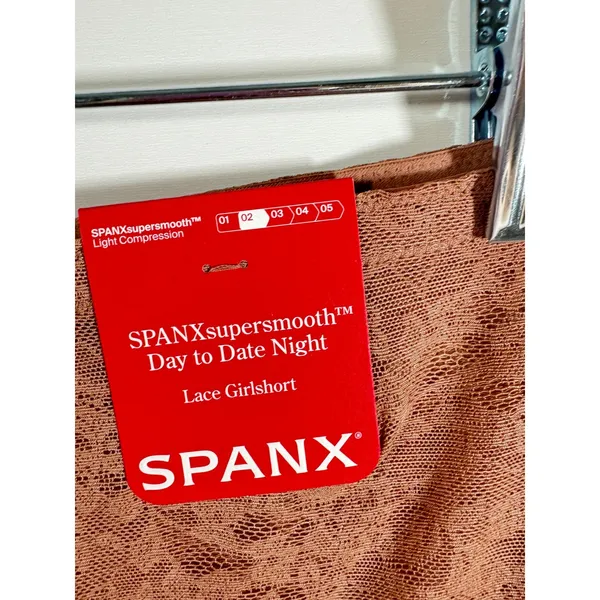 Spanx Supersmooth Day to Date Night Lace Girlshort Cinnamon 10594R L - Image 5