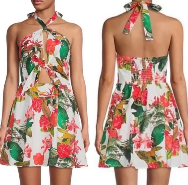 Gianni Bini Floral Halter Mini Dress - Image 2