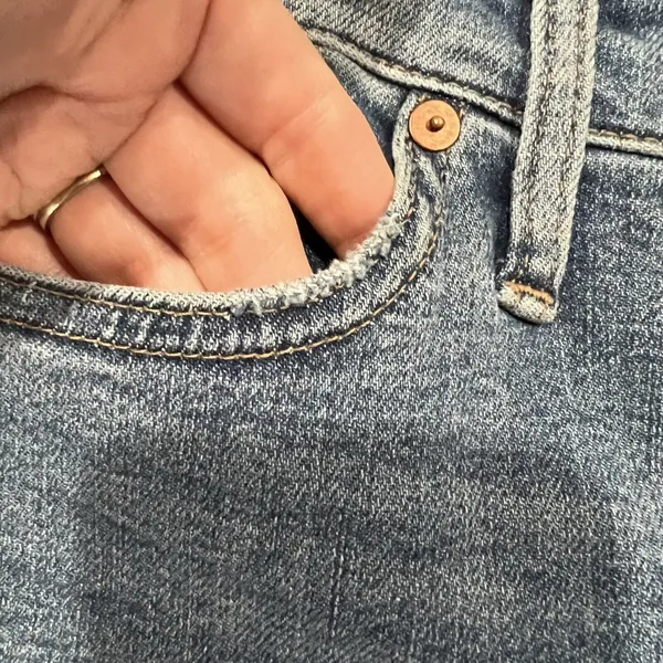 Madewell Size 26 Jeans 9" Mid Rise Skinny Crop Button Front Tencel Denim Edition - Image 6