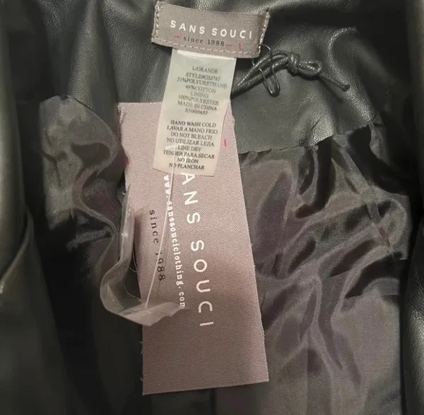 Sans souci black faux leather jacket - Image 5
