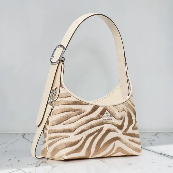 NWT Kate Spade 454 Zebra Print Mini Crossbody Bag Neutral Multi KN589 - Image 3