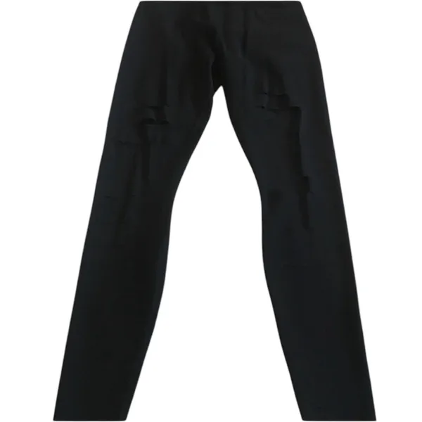 Alo Yoga Warrior High Rise Waist Edgy Goth Black Ripped Slashes Leggings S - Image 8